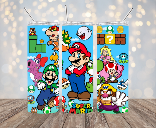 Mario Bros. Inspired 20oz. tumbler