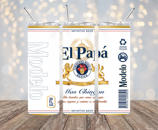 "El Papá" Modelo Inspired 20 oz. Stainless Steel Tumbler