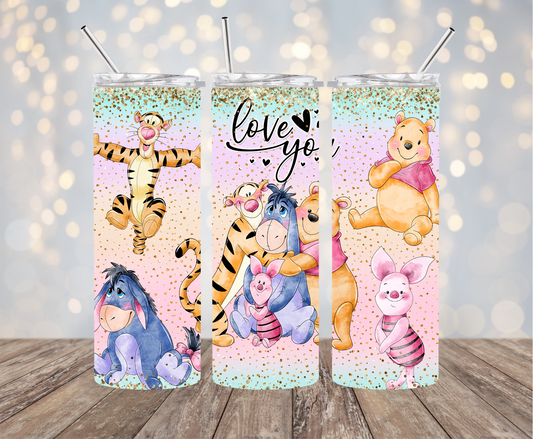 I Love You Winnie the Pooh and Friends 20oz. Tumbler