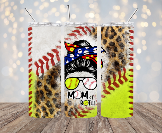 Mom of Both Baseball/Softball 20oz. Tumbler